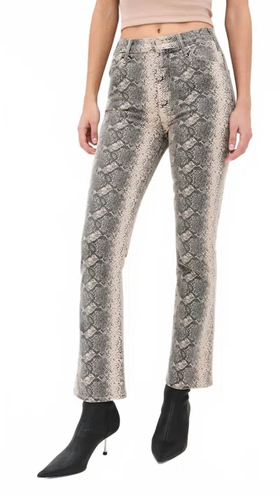 Mother Hustler Flood Jeans In Boa Babe In Multi