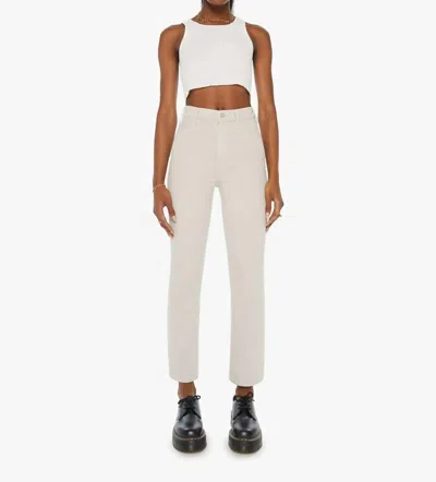 Mother Hustler Flood Jeans In Feather Grey