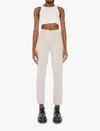 Mother Hustler Flood Jeans In Feather Grey In Multi