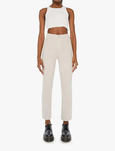 Mother Hustler Flood Jeans In Feather Grey In Multi