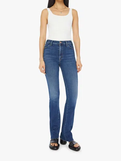 Mother Hustler Heel Fray In Yakkity Yak Yak In Blue