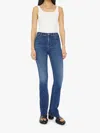 Mother Hustler Heel Fray Jean In Yakkity Yak In Blue