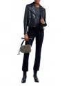 Mother Hustler High Rise Flare Leg Ankle Jeans In Not Guilty In Black