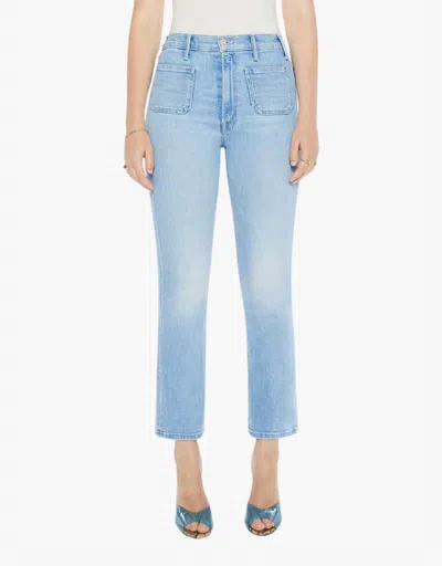MOTHER HUSTLER PATCH POCKET ANKLE JEANS IN TUNE IN TUNE OUT