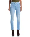 Mother Hustler Patch Pocket High Rise Ankle Jeans In Tune In Tune Out In Blue