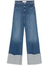 Mother Jeans The Hustler Roller Heel Cuff Fray
