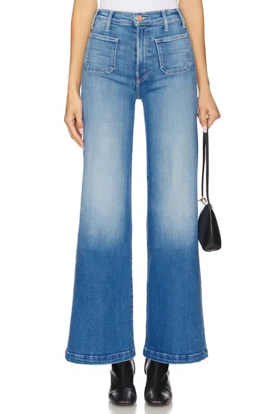 Mother Hustler Roller Patch Pocket Sneak Jeans In Piece By Piece In Multi