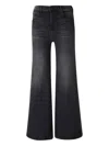 Mother Hustler Roller Sneak Bootcut Jeans In Black