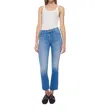 Mother Petites The Lil Insider Crop Step Fray Out Of The Jeans In Multi