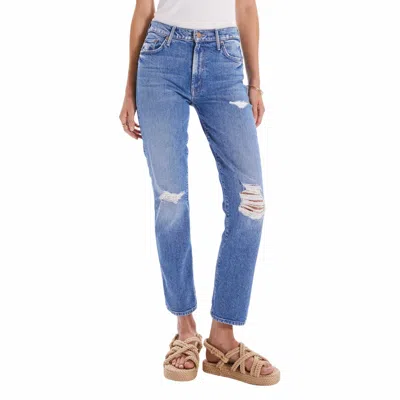 Mother Insider Ankle Jean In Bloom And Doom In Blue