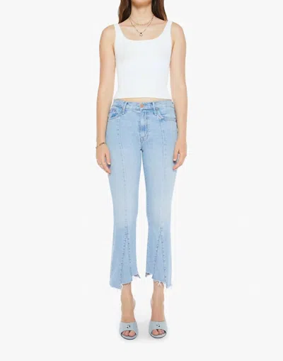 Mother Insider Crop Pointy Fray Jeans In Let's Get It Together In Multi