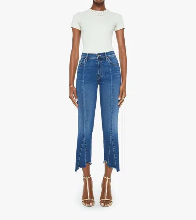 MOTHER INSIDER CROP POINTY FRAY JEANS IN SCORCHIN HOT