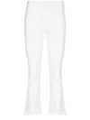 Mother The Tripped Distressed Bootcut Ankle Jeans