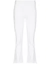 Mother The Tripped Distressed Bootcut Ankle Jeans