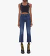 Mother The Tomcat Ankle Fray Jeans In Kitty Corner In Multi