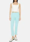 Mother Insider Crop Step Fray In Chalk It Up Blue Glow