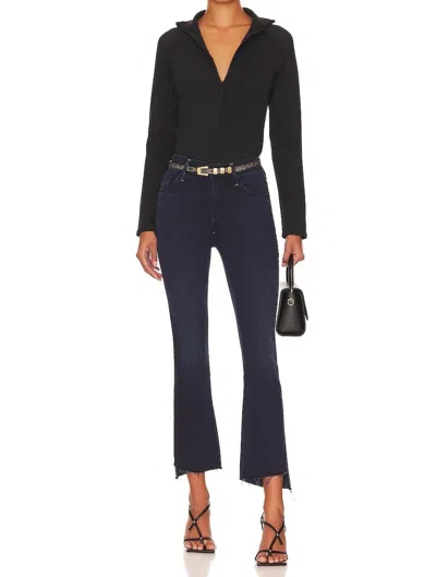 Mother Insider Crop Step Fray Jean In Night Tripper
