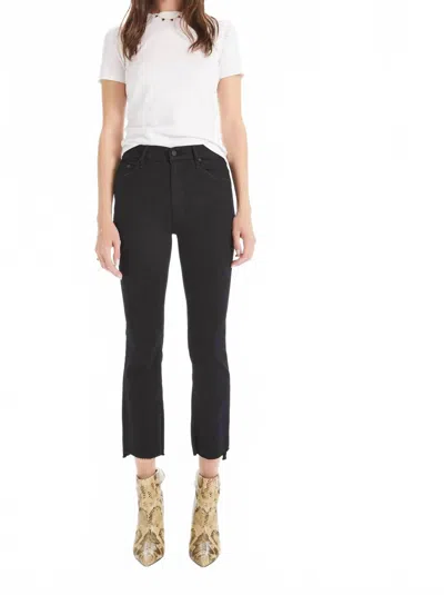 Mother Insider Crop Step Fray Jean In Not Guilty In Black