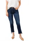 Mother Insider Crop Step Fray Jeans In Off Limits In Blue