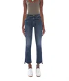 Mother The Insider Crop Step Fray Jean In Off Limits In Multi