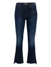 Mother Insider Frayed Bootcut Jeans In Blue