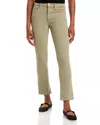 Mother Insider Hover High Rise Straight Jeans In Mermaid In Multi