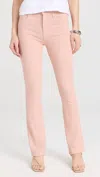 Mother Insider Hover High Rise Straight Jeans In Peach Parfait In Multi