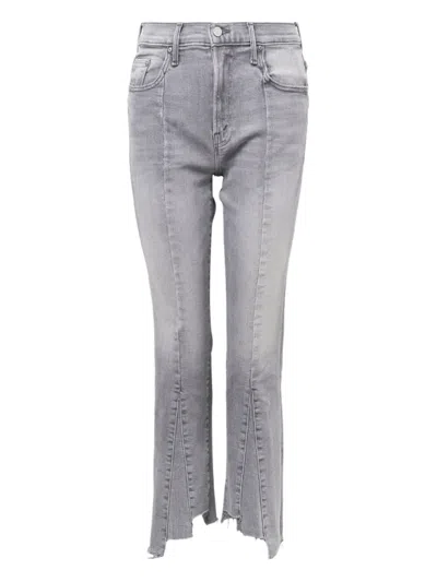 Mother The Insider Crop Pointy Fray Jeans In Catch Me Outside In Multi