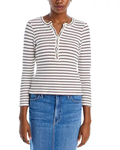 Mother Itty Bitty Pixie Thermal Tee In Stripe Tease In Multi