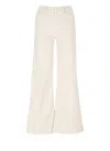 Mother Wide Jeans The Roller Fray Beige In Neutrals