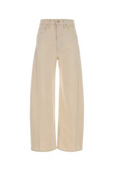 Mother Ivory Stretch Denim The Half-pipe Jeans In Neutral