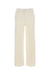 Mother Stretch Denim The Rambler Trousers In Bianco