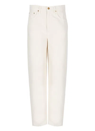 MOTHER IVORY THE PEELER ANKLE JEANS