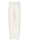 Mother The Peeler Tapered Ankle Jeans In White