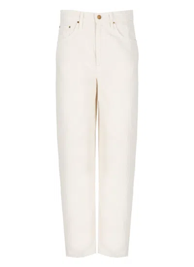 MOTHER MOTHER IVORY THE PEELER ANKLE JEANS