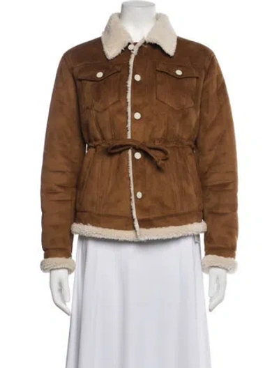 Pre-owned Mother Jacket In Brown