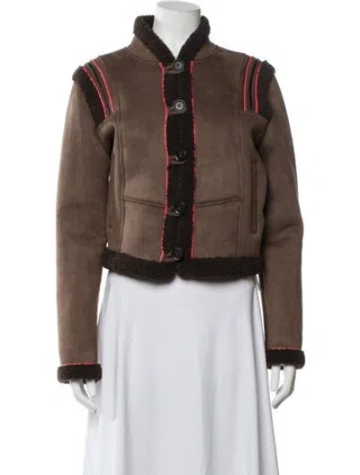Pre-owned Mother Jacket In Brown