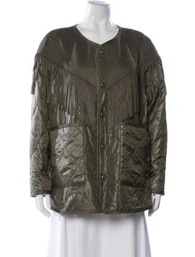 Pre-owned Mother Jacket In Green