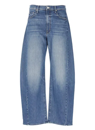 Mother Wide-leg Trousers Faded Wash In Blue