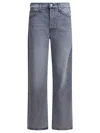 Mother Grey Stretch Denim The Ditcher Jeans In Gray