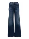 Mother The Down Low Spinner Heel Straight-leg Jeans In Azul