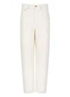 Mother The Peeler Tapered Ankle Jeans In Beige