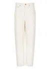 Mother The Peeler Tapered Ankle Jeans In Beige