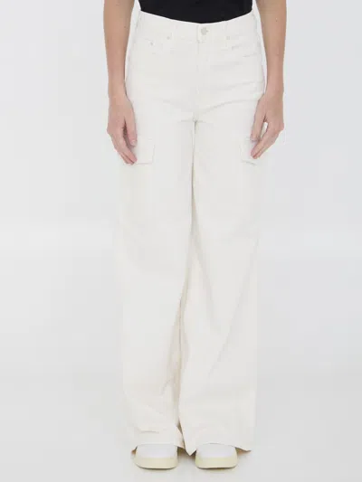 Mother Cargo Sneak Jeans Undercover In White