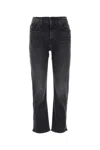 Mother 'ditcher' Brown Five Pockets Jeans With Wide Leg In Black