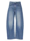 Mother Wide-leg Trousers Faded Wash In Blue