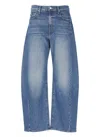 Mother Wide-leg Trousers Faded Wash In Blue