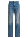 Mother Straight-leg Jeans With Medium Blue Wash In Blue