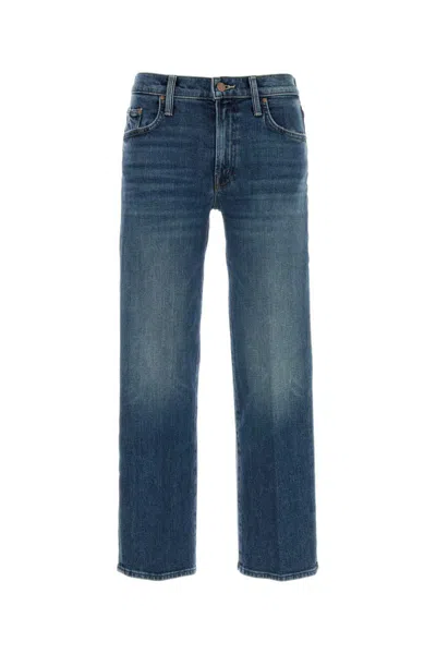 Mother Mid Rise Rambler Zip Ankle Fray Jeans In Gray