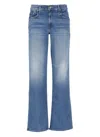 Mother The Mid Rise Maven Sneak Jeans In Washed Blue In Blue